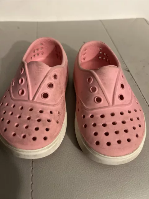 NATIVE Jefferson Size C6 6 Toddler PINK Water Slip On Casual Shoes Girls