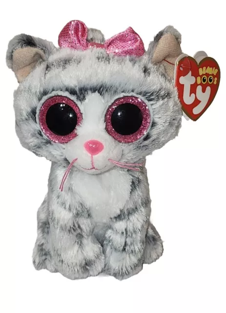 TY BEANIE BOOS KIKI Striped Tabby Cat Original 6 NEW MWMTs Plush Stuffed Toy 8.90 PicClick