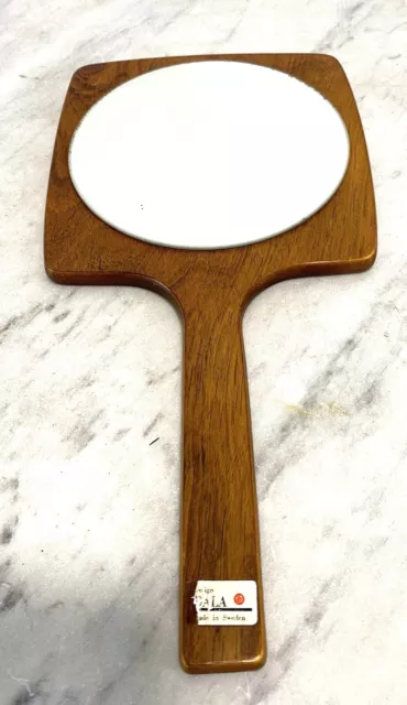 Vintage Mid Century SWEDISH DALA TEAK HAND MIRROR 1960's 70's Scandinavian