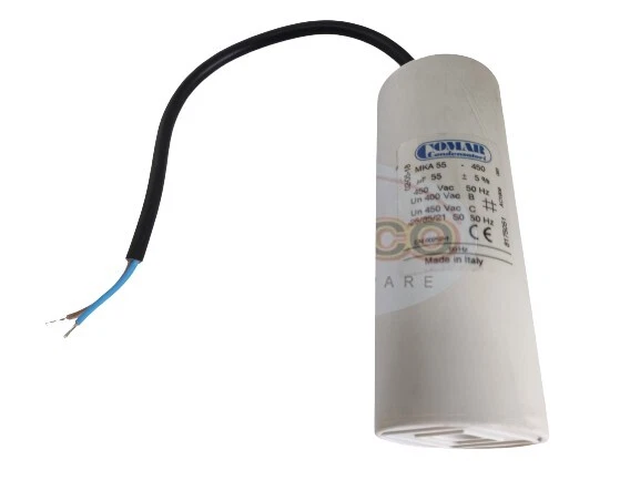 OE Italia Motore Condensatore Elettrolitico Filo MKA 55uF ~ 53UF ~ 57uF 450V