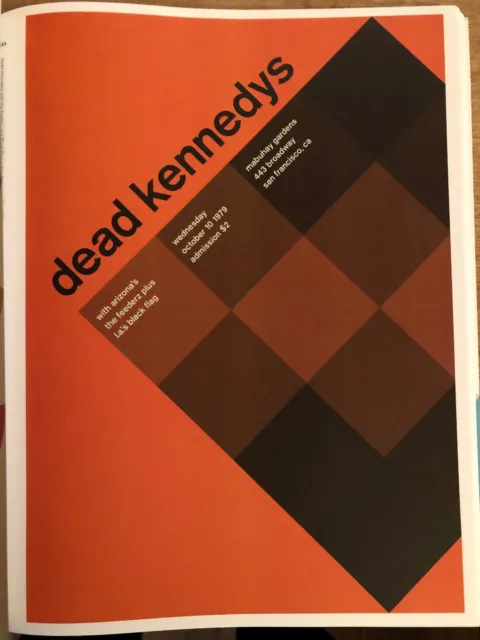 Dead Kennedys 1979 & Dr. Know 1987. 2 Sided Rock Concert Poster 14 x 10",Ref:111