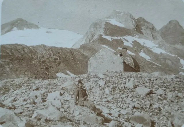 Photo ancienne Refuge Vignemale 1927, Hautes-Pyrénées 65, Montagne Alpinisme.