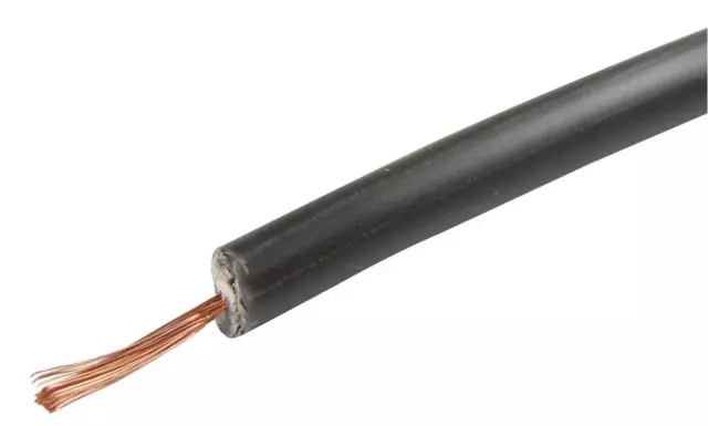 Cable Ignición 7MM 1MM ² Negro Metro para Coche Moto Scooter de Época D2/6