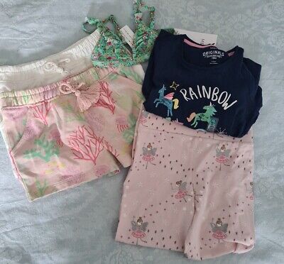 Marks & Spencer M&S Kids & Zara girl's pink mix clothes bundle age 4-5 year BNWT