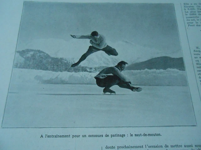 Winter Sports a Skating Contest Le Saut Mouton Print Picture