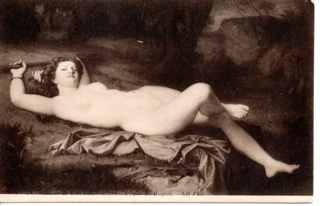 Cpa Nu Feminin Musee De Rouen Bacchante Par H. Hugret