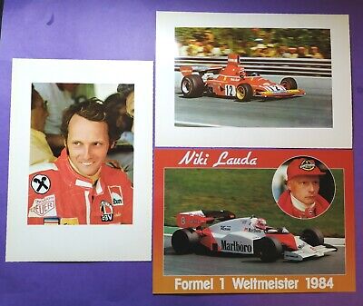 altes Bild laminiert Niki Lauda Marlboro McLaren Formel 1 GP Weltmeister 1984 