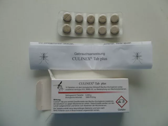 Culinex 10 Tabletten zur Bekämpfung von Stechmücken larven Schnaken Tigermücke