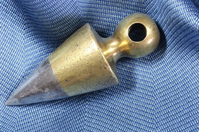 Plomada perico cabeza fija. S.XIX Fixed head perico plumb bob.