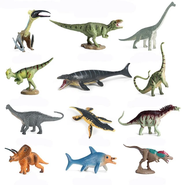 DERAYEE Lot De 12 Figurines Dinosaures – Tyrannosaure, Vélociraptor, Tricératops… – Jouets Robustes Et Réalistes Pour Filles Et Garçons Dès 3 Ans