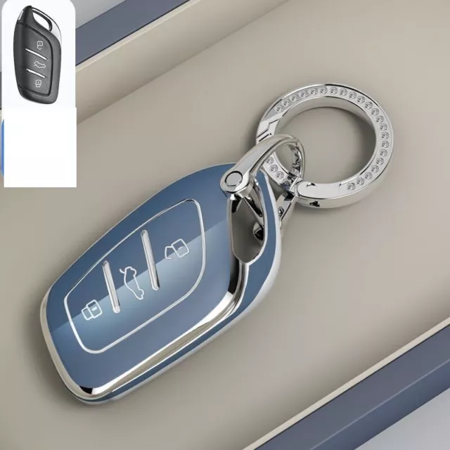 TPU Car Remote Key Case Key Fob Cover For MG ZS EV 2022 HS MG3 MG5 MG6 MG7 Grey