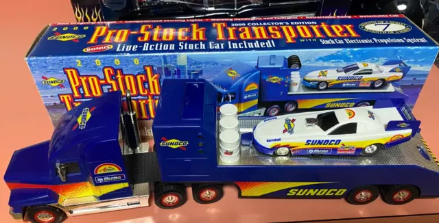 SUNOCO OIL / GAS PRO STOCK TRANSPORTER SEMI Truck W/STOCK CAR 2000 Edition NIB