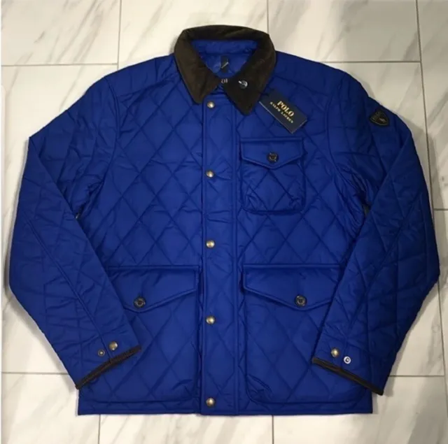 Polo Ralph Lauren Men's Water-Repellant Quilted Jacket Heritage Blue $298 New