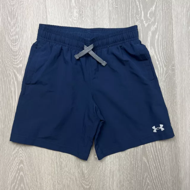 Under Armour Boys Navy Blue Training Shorts Size Small / 8 Years