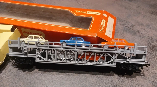 Wagon Triang Hornby R128 Porte-hélicoptère - Échelle HO - Plastique - 1960 - Neuf