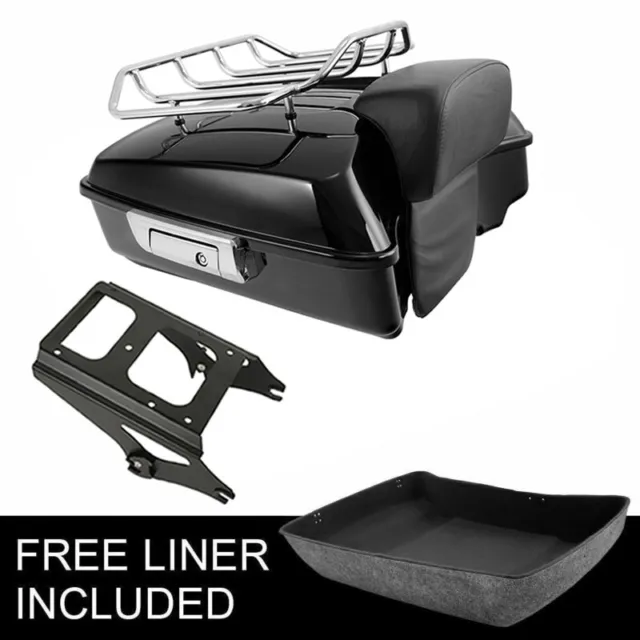 Chopped Trunk Backrest Mounting Rack Fit For Harley Touring Road Glide 2009-2013