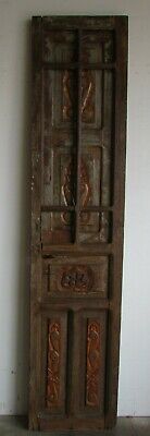 Antique Carved Single Mexican Old Door-Postigo-Rustic-20x89.5-Barn Door
