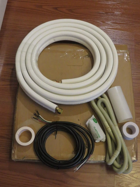 Icool 16ft Insulated Copper Pipes 1/4" & 1/2" 3/8 PE  Mini Split Air Conditioner
