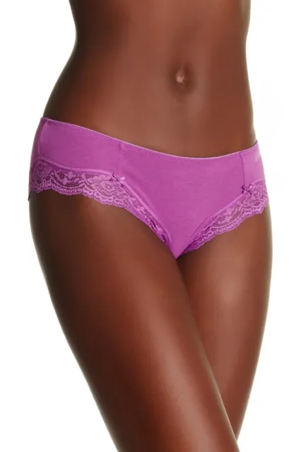 DKNY CLASSIC BEAUTY Purple Cotton Hipster Briefs Small EUR 65 FR P BNWT rrp £10