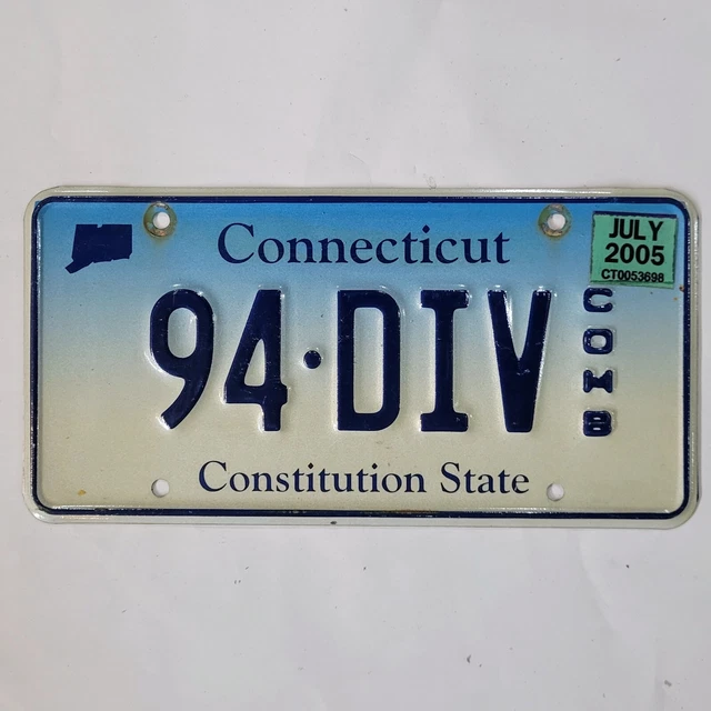 CONNECTICUT VANITY LICENSE PLATE 🔥FREE SHIPPING🔥 94 DIV 94th DIVISION