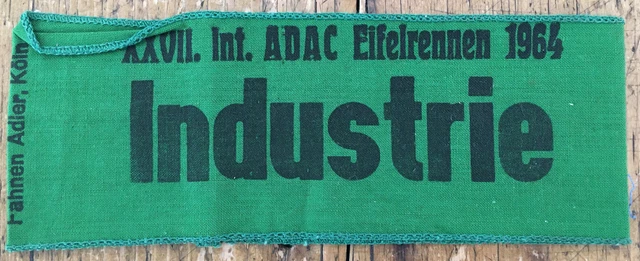 27 Int. ADAC Eifelrennen 1964 Nürburgring Armbinde Original