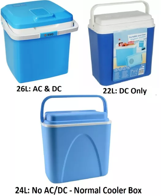 22L 24L 26L Cooler Hot/Cold Portable Cool Box Car Home Electric 240V AC / 12V DC