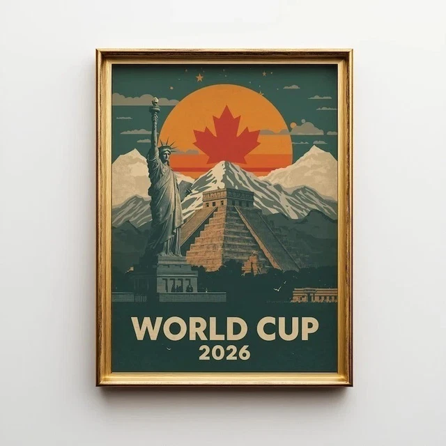 Poster Vintage Officiel Coupe Du Monde Mexico 1970 – Plusieurs Tailles Dispo, Impression Pro