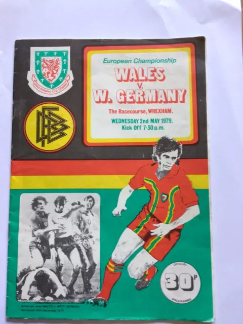 Wales V  West Germany. ( European Championships ) Programme.  02/05/1979