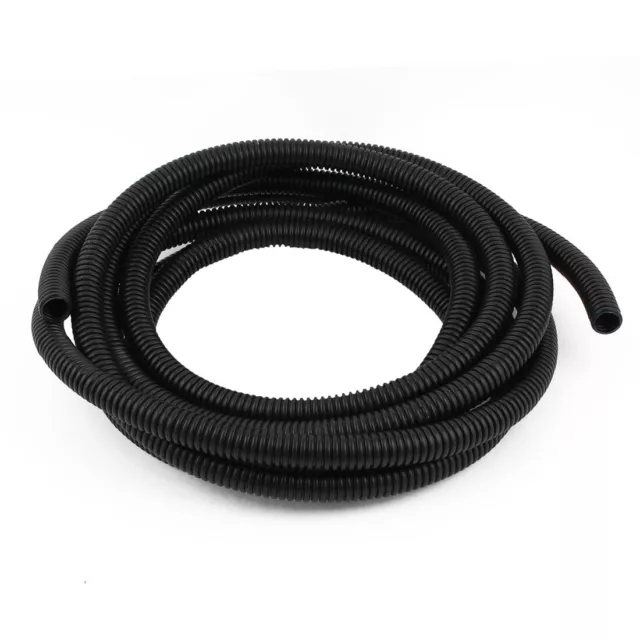 5 M 15 x 18 mm Plastic Flexible Corrugated Conduit Tube for Garden,Office Black