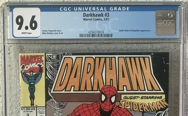 Darkhawk #3 CGC 9.6 WP; Marvel 1991; Spider-Man & Hobgoblin Appearance; 3