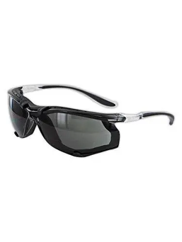 MAGID Gemstone Onyx Sporty Foam Lined Safety Glasses 1 Pair Gray Polycarbonat...
