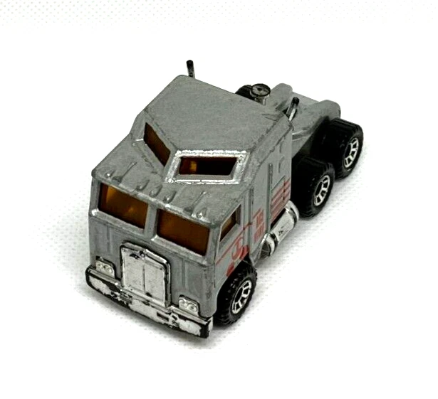Vintage Streichholzschachtel Kenworth 1981 silber/grau