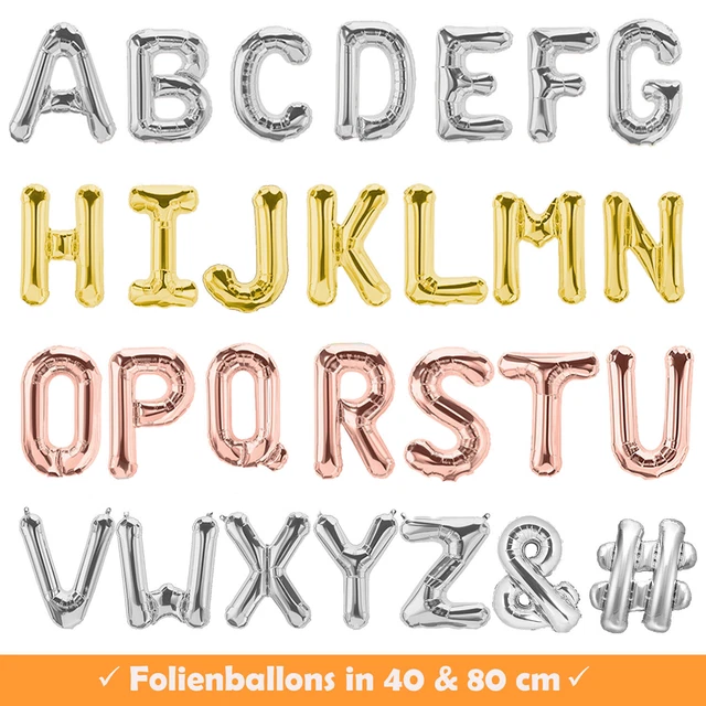 XL BUCHSTABEN FOLIENBALLONS Luftballons Folien Heliumballons Luftballon 