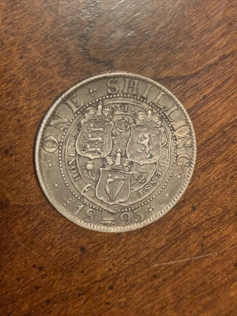 Britain 1895 Queen Victoria one shilling .925 silver coin KM-780