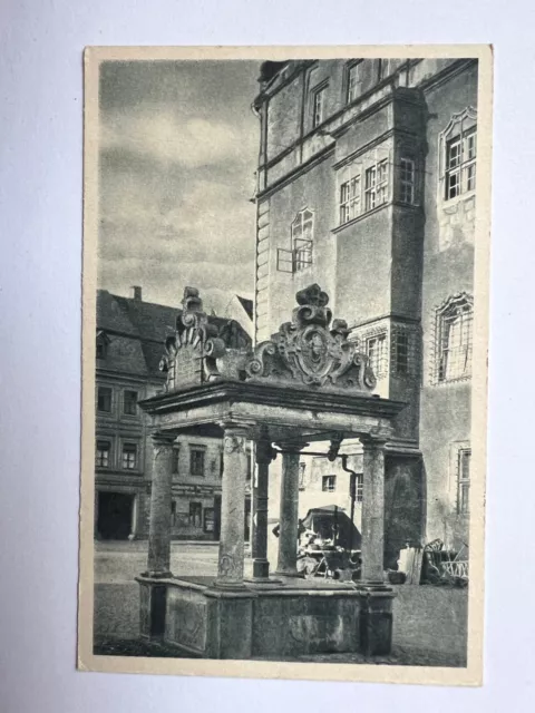 alte AK Wittenberg "Brunnen vor dem Rathaus" ca. 1920