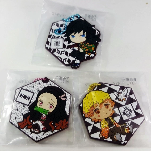 Set portachiavi in gomma Kimtesu Demon Slayer Giyu Nezuko Zenitsu