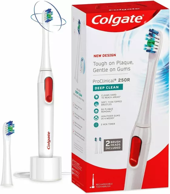 Colgate ProClinical 250R Deep Clean Sonic Electric Power Toothbrush NEW AU