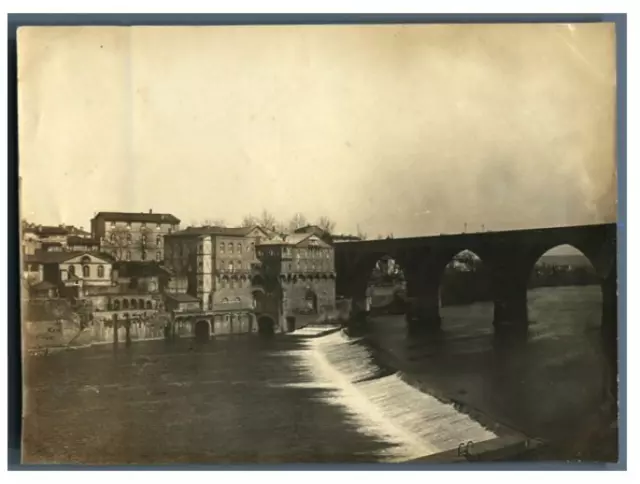 France, Albi, Les Moulins  Vintage citrate print.  Tirage citrate  8x11  C