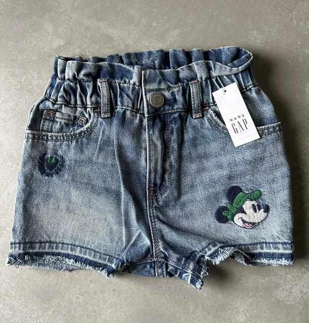 Pantaloncini mouse Baby Gap Girls Just Like Mom blu Demin Minnie età 5 nuovi con etichette posta gratuita