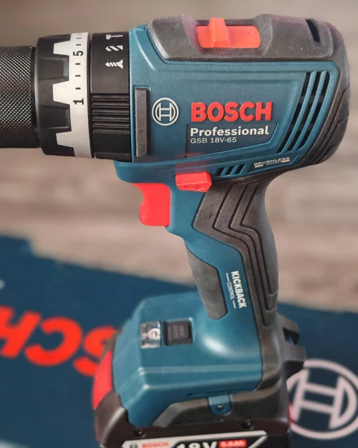 BOSCH GSB 18V-65 18v Brushless Combi Drill 2 x 5ah Li-ion bargain only ...