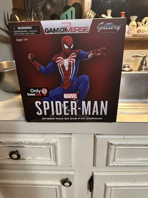 Marvel Gallery Ps4 Spider-Man On Cab 9" Pvc Diorama Toy Figure Statue Gamerverse