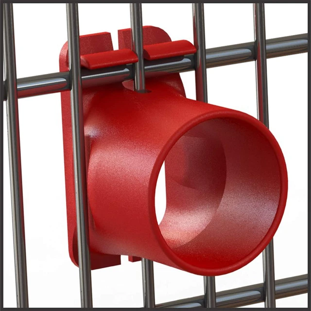 Veterinary Patient Warming Cage Door Adapter Compatible with Bair Hugger, Red
