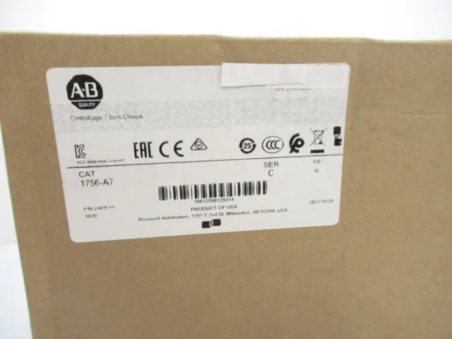 1756-A7 SER C ControlLogix 7 Slots Chassis 1756A7 New Factory Sealed