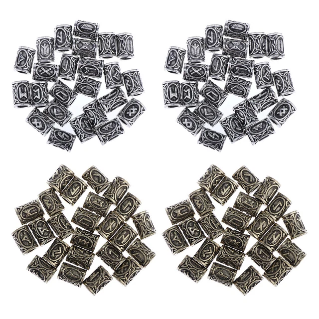 96 nordische Wikinger   Perlen Lose Haar Bart Perlen DIY Anhänger Neckalce