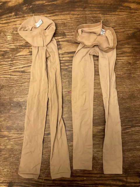 Capezio  Dance Tights.  Footless, Tan, Never Been Worn. Not In Package. 2 Pairs