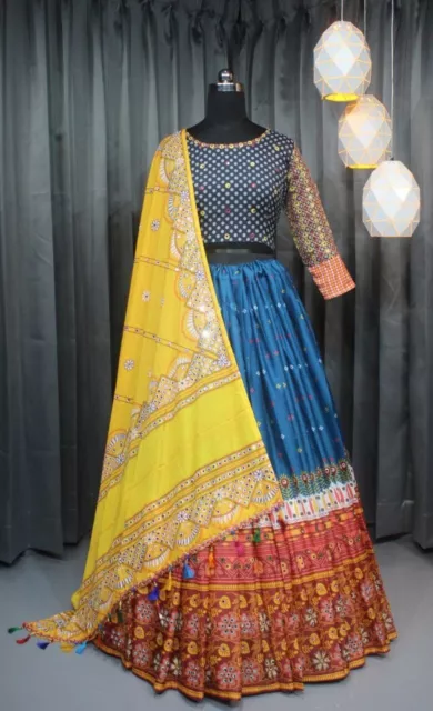 Pesante Sposa Pakistano Etnico Matrimonio Lengha Festa Designer Indiano Lehenga