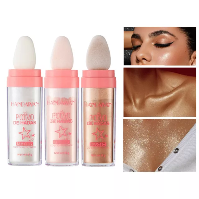 + Glitter Stick Polvo De Hadas Shimmer Dewy Effect Face Body Highlighter Powder