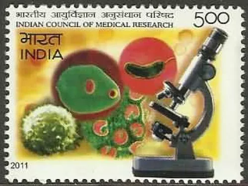 Indien 2011 100 Jahre Medical Research Microscope Science des Indian Briefmarken