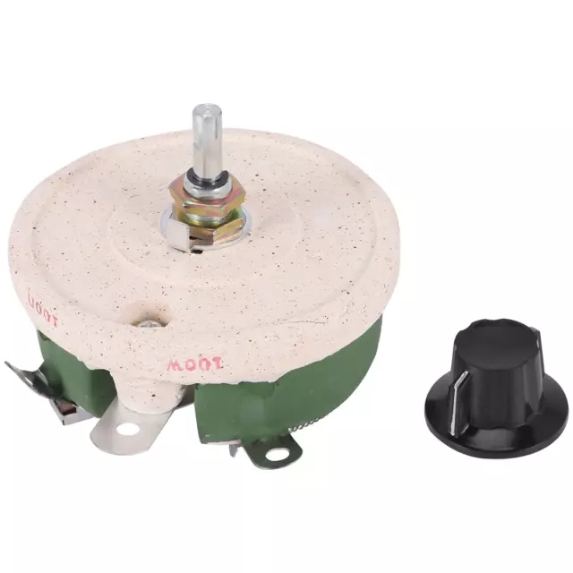 100W 100 Ohm Ceramic Wirewound Potentiometer Rotary Resistor Rheostat B2B76513
