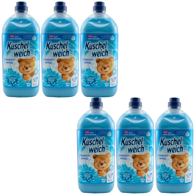 Kuschelweich Fabric Softener Summer Wind 6 X 67.6oz - 66 Wl - To 8 Weeks